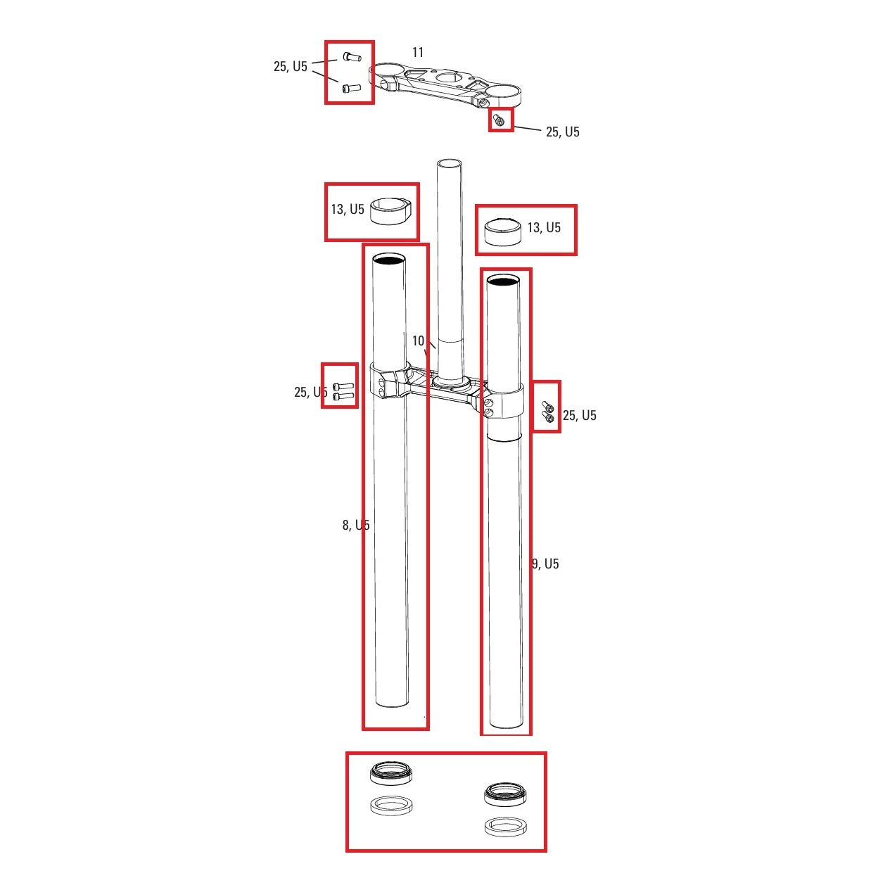 ROCKSHOX BOXXER D1 Duiker Upgrade Kit (2024+)
