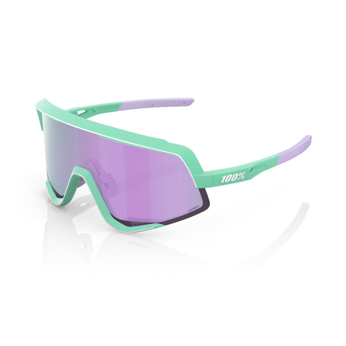 Bril 100% GLENDALE Soft Tact Mintgroen Hiper Spiegel Lavendel