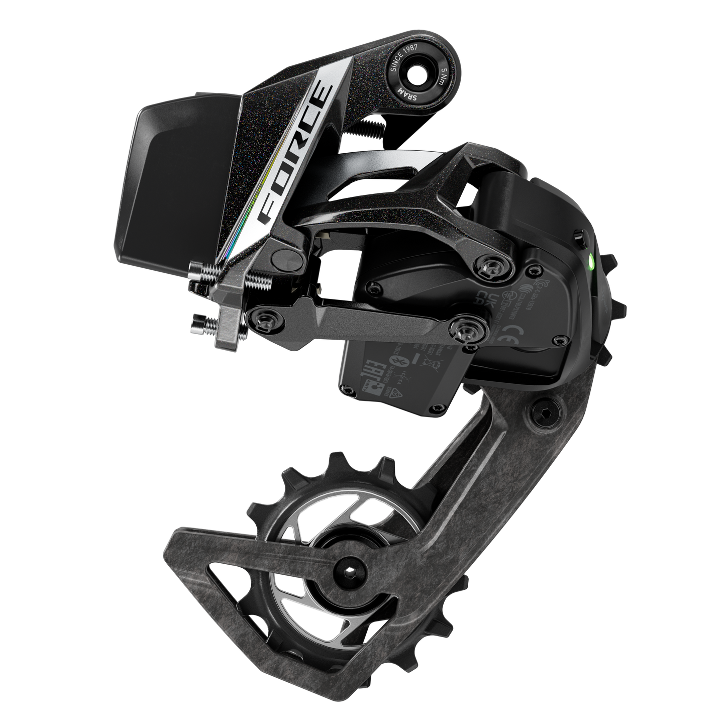 SRAM FORCE AXS E1 2x12V Max 36T achterderailleur (zonder batterij)