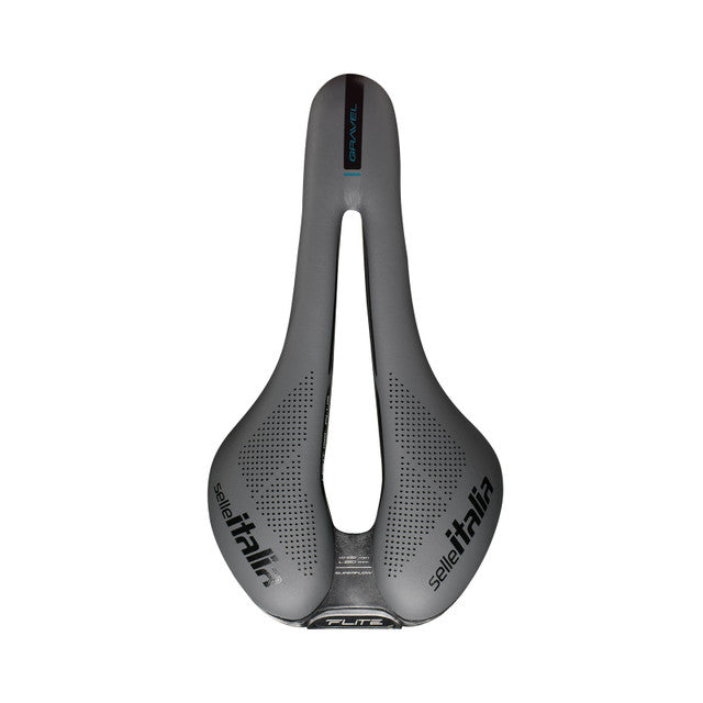 Zadel SELLE ITALIA FLITE BOOST GRAVEL SUPERFLOW S Rails Ti316 Zwart/Grijs