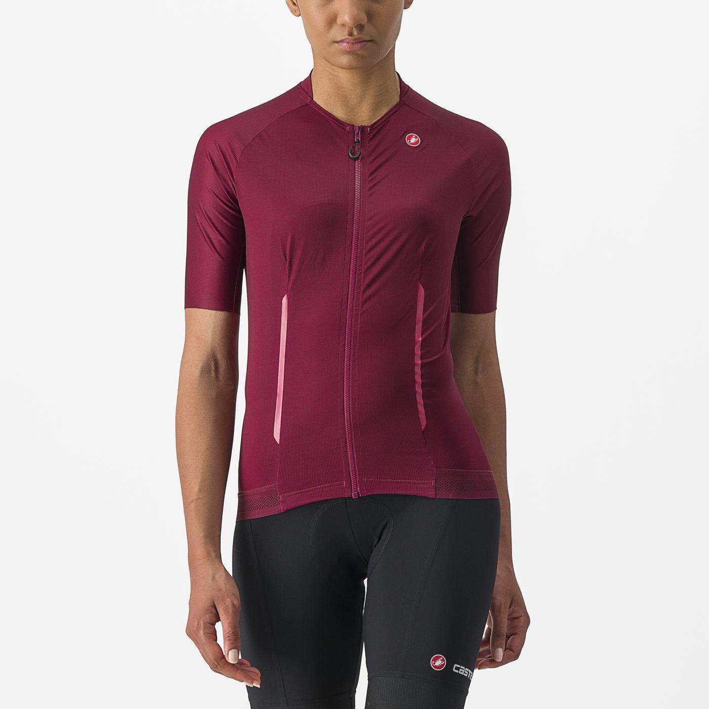 CASTELLI ENDURANCE Damestrui Korte Mouw Bordeaux