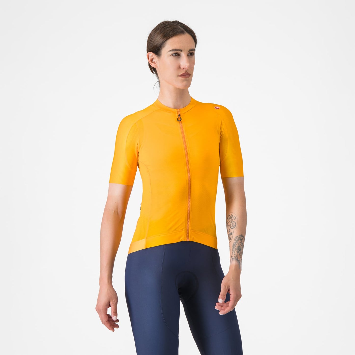 CASTELLI ESPRESSO Damestrui Korte Mouw Oranje