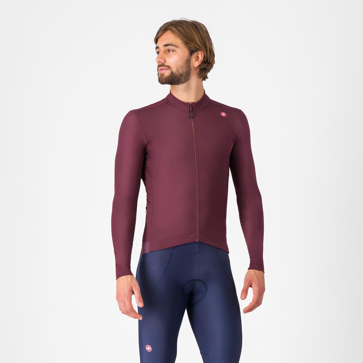 CASTELLI ESPRESSO THERMAL Jersey Lange Mouw Bordeaux