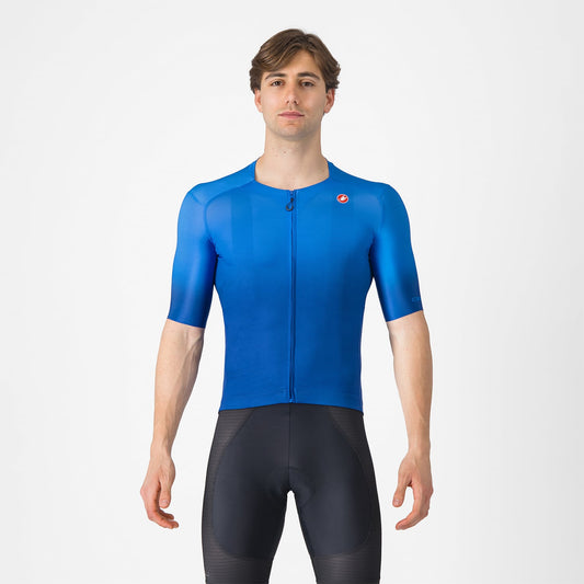 CASTELLI UPF Korte Mouw Jersey Blauw
