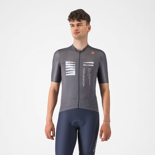 CASTELLI ESPRESSO R--A/D Korte Mouw Jersey Rookgrijs