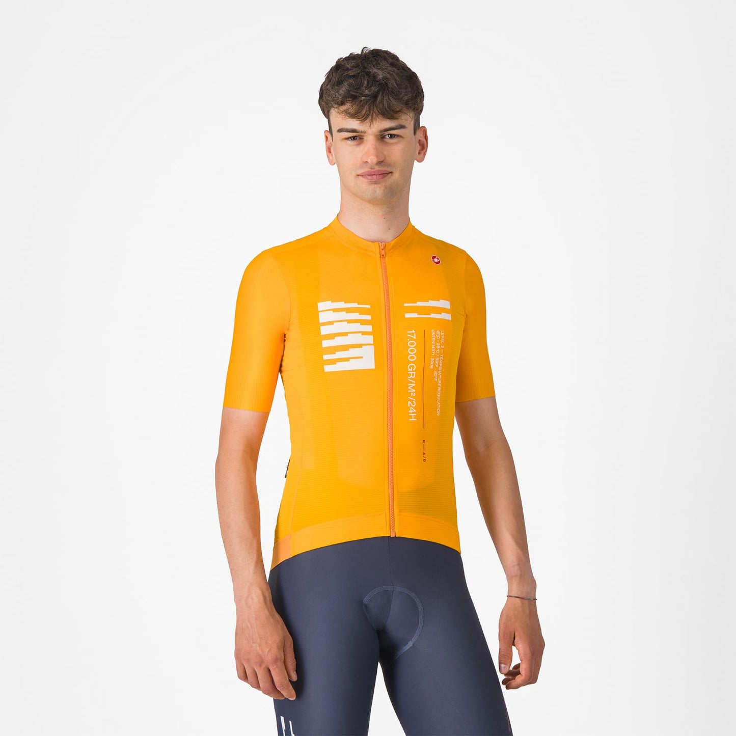 CASTELLI ESPRESSO R--A/D Korte Mouw Trui Oranje