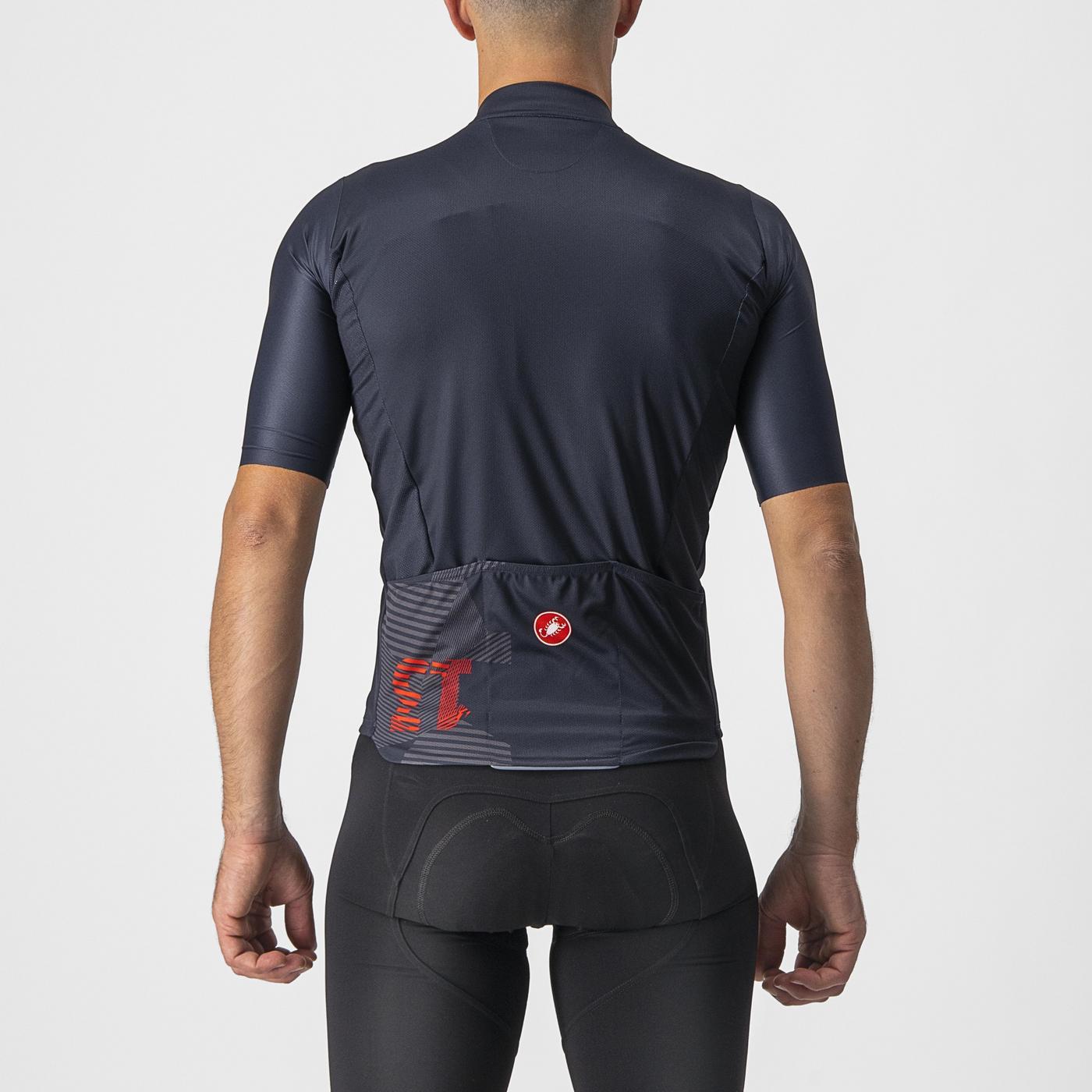 CASTELLI 13 SCREEN Korte Mouw Trui Blauw/Rood