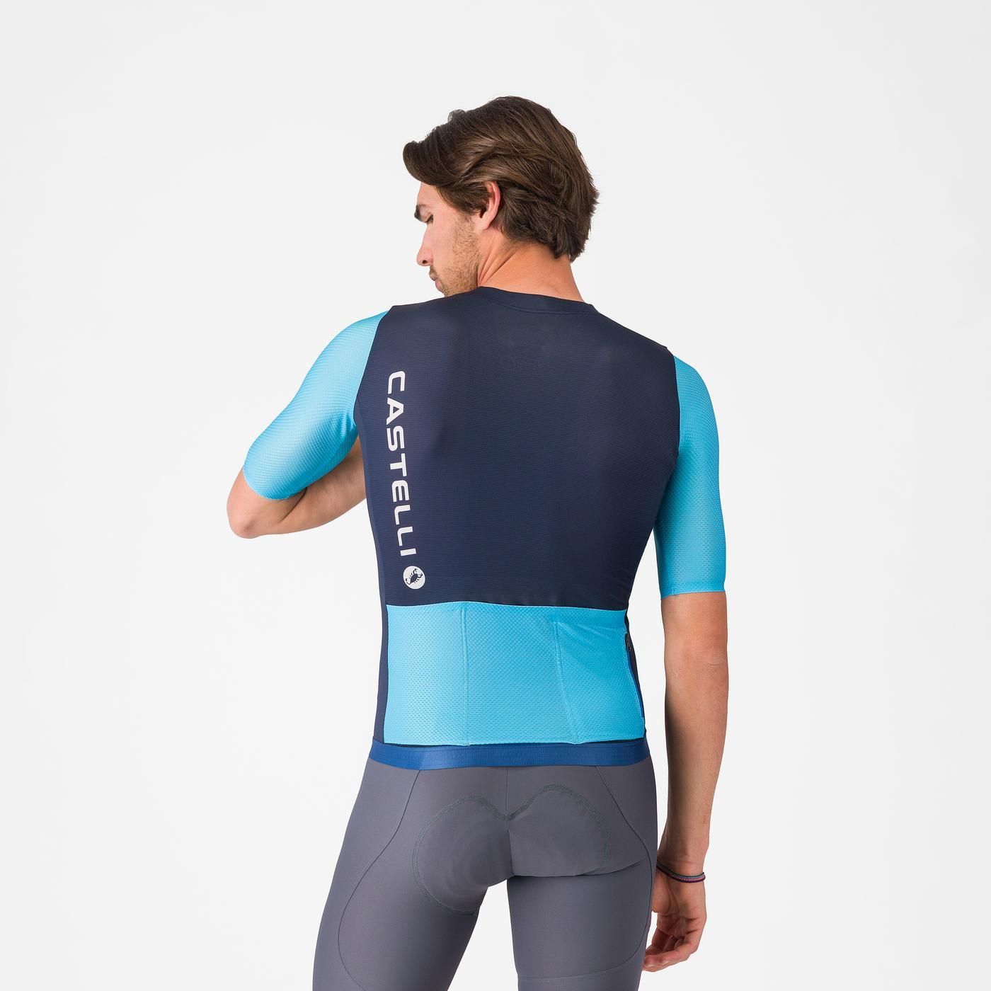CASTELLI CORRETTO Korte Mouw Jersey Blauw