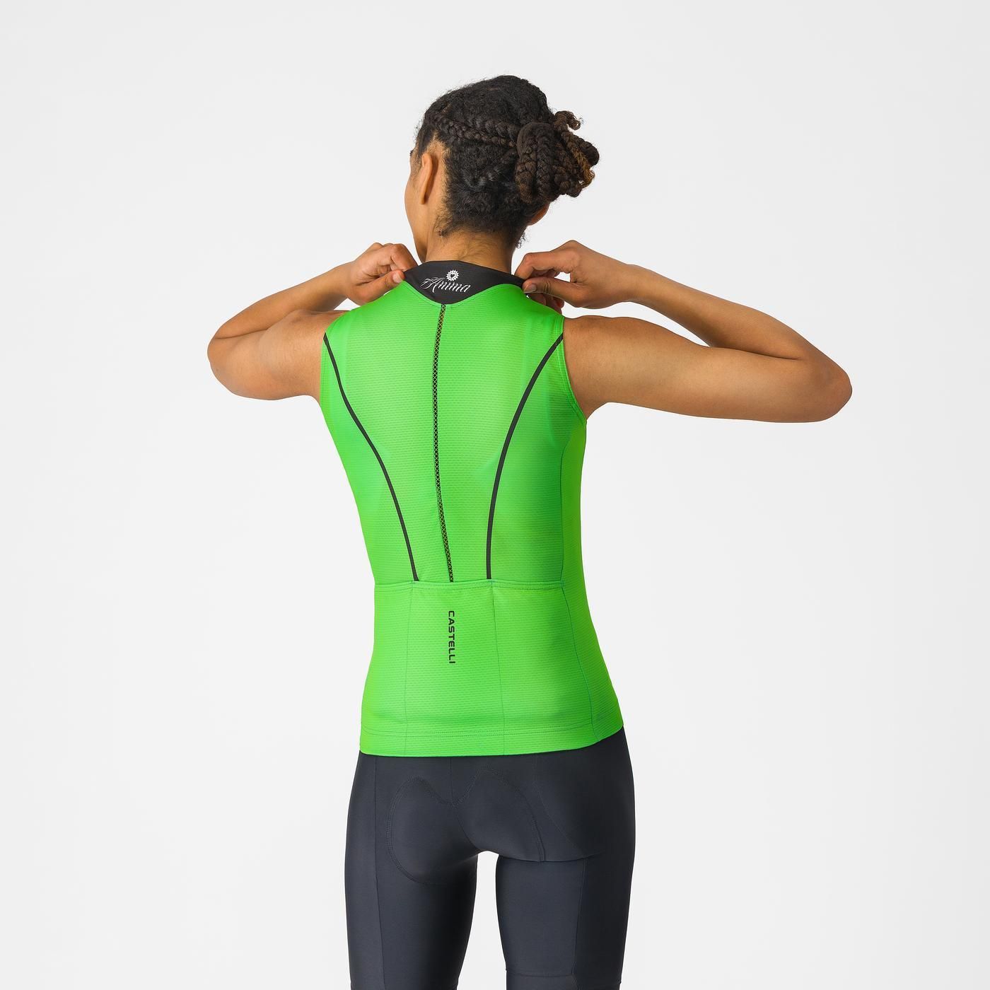 CASTELLI ANIMA FLOW Mouwloze Damestrui Groen