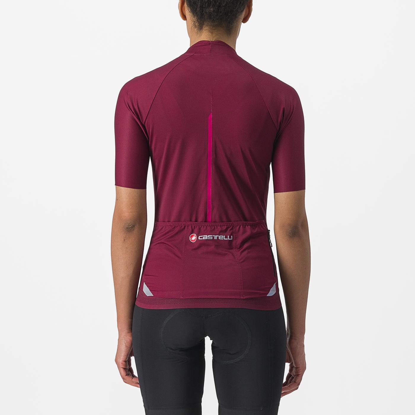 CASTELLI ENDURANCE Damestrui Korte Mouw Bordeaux