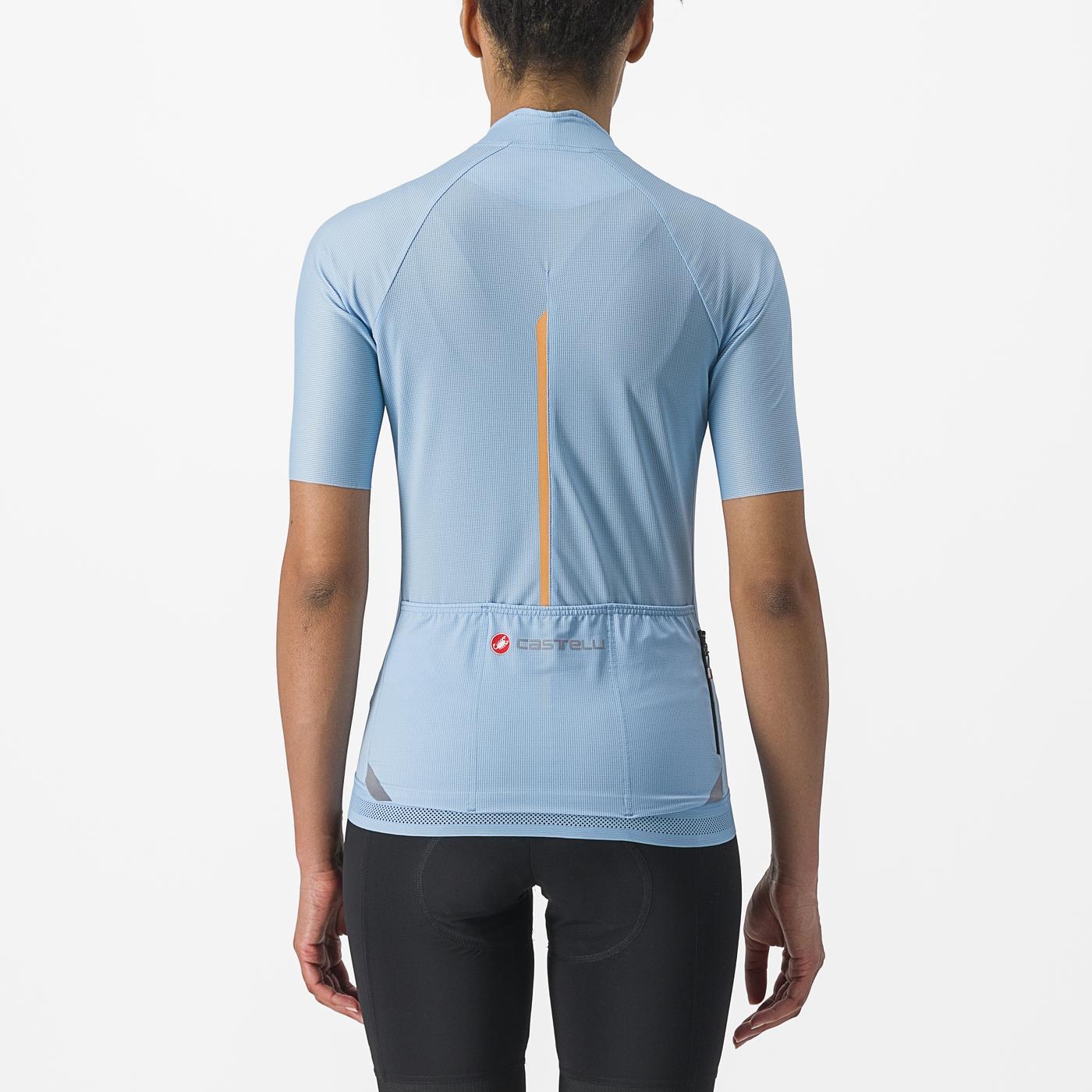 CASTELLI ENDURANCE Damestrui Korte Mouw Blauw/Wit