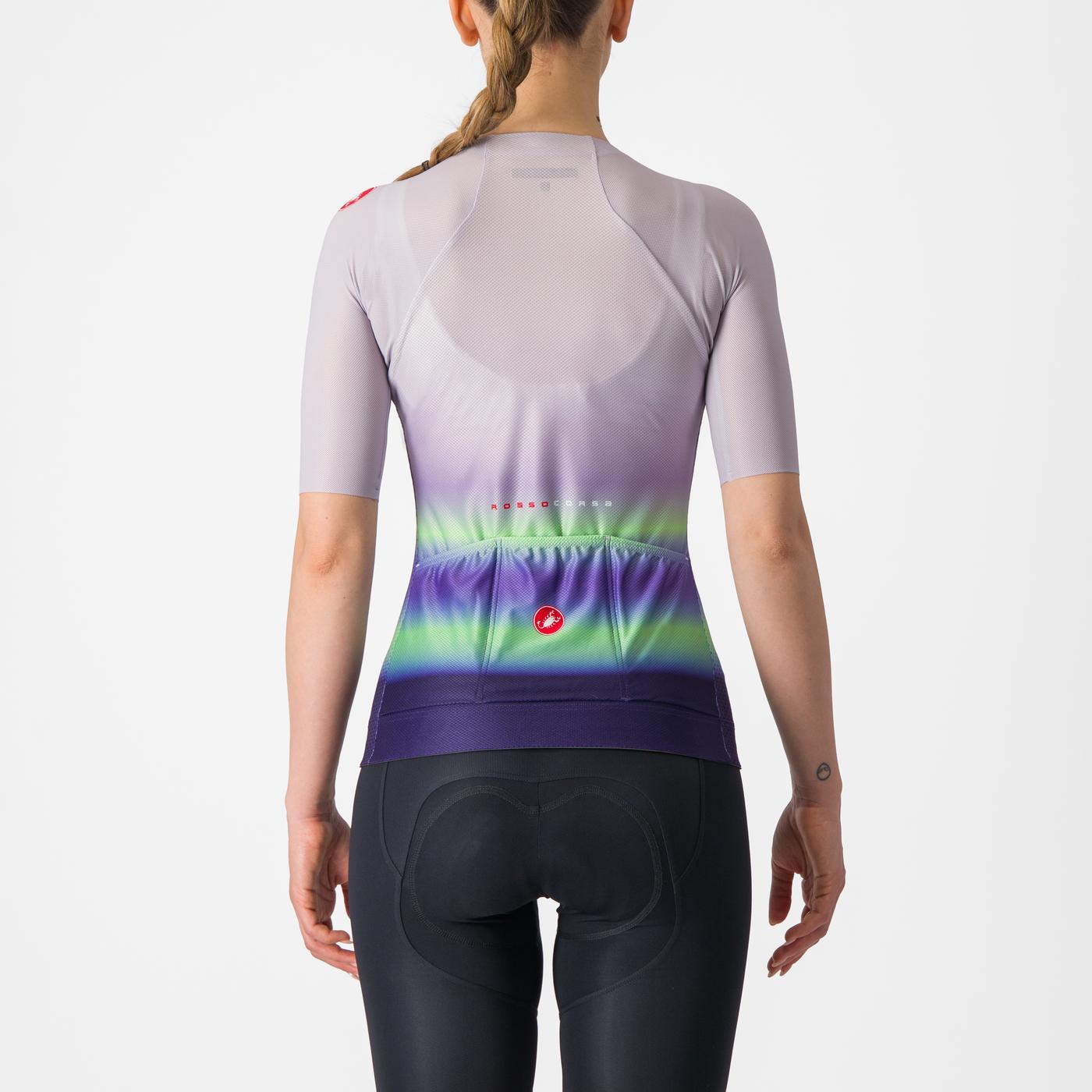 CASTELLI CLIMBER'S 4.0 W Damestrui met korte mouwen paars/groen
