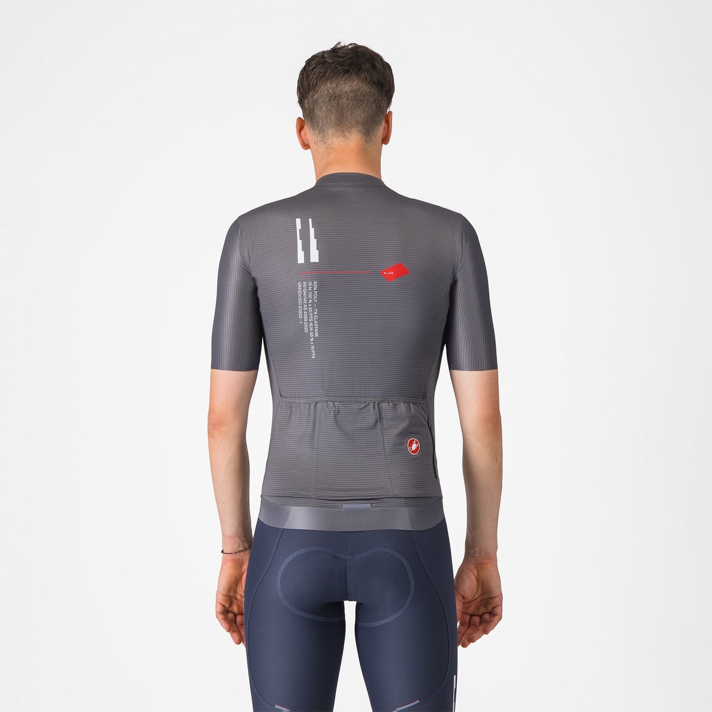 CASTELLI ESPRESSO R--A/D Korte Mouw Jersey Rookgrijs