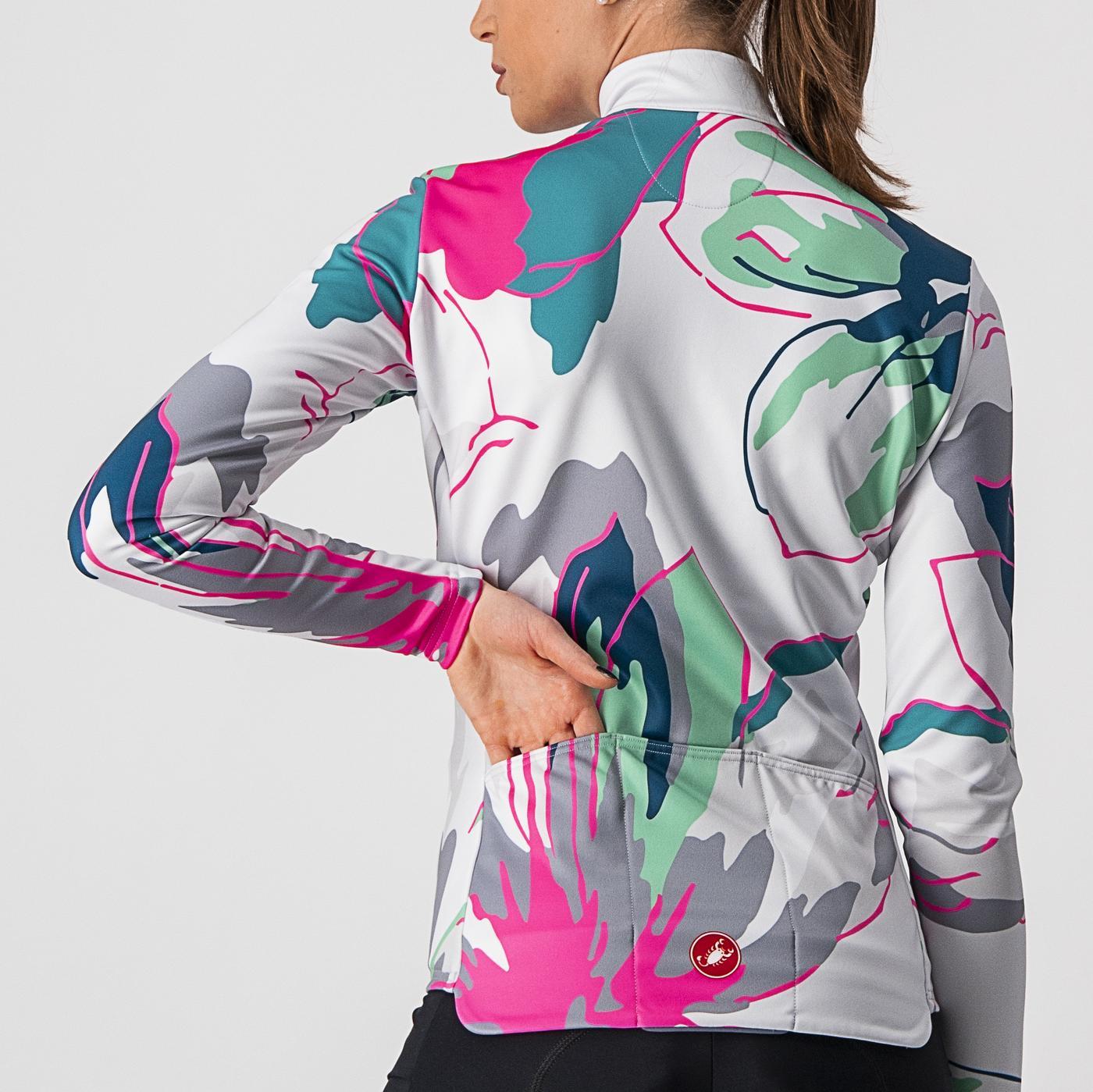 CASTELLI UNLIMITED THERMAL Damestrui Lange Mouw Grijs/Blauw