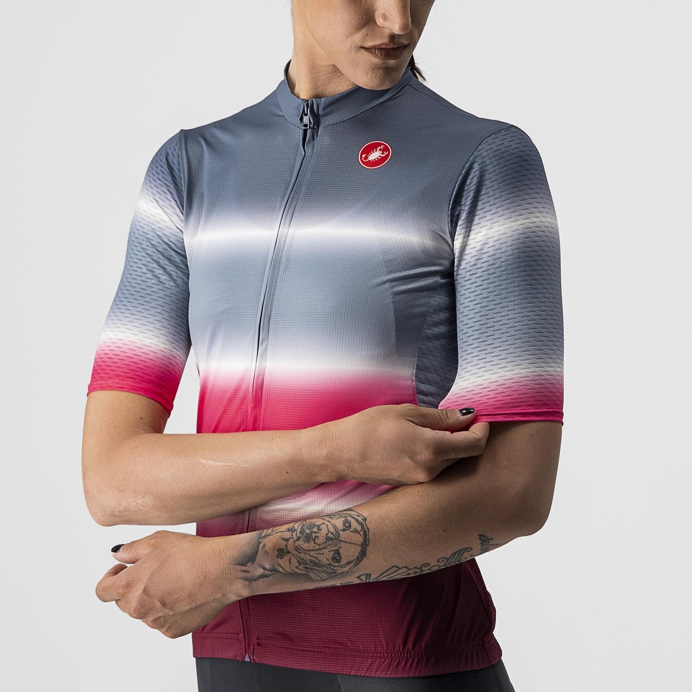 CASTELLI DOLCE Korte Mouw Jersey Blauw/Bordeaux