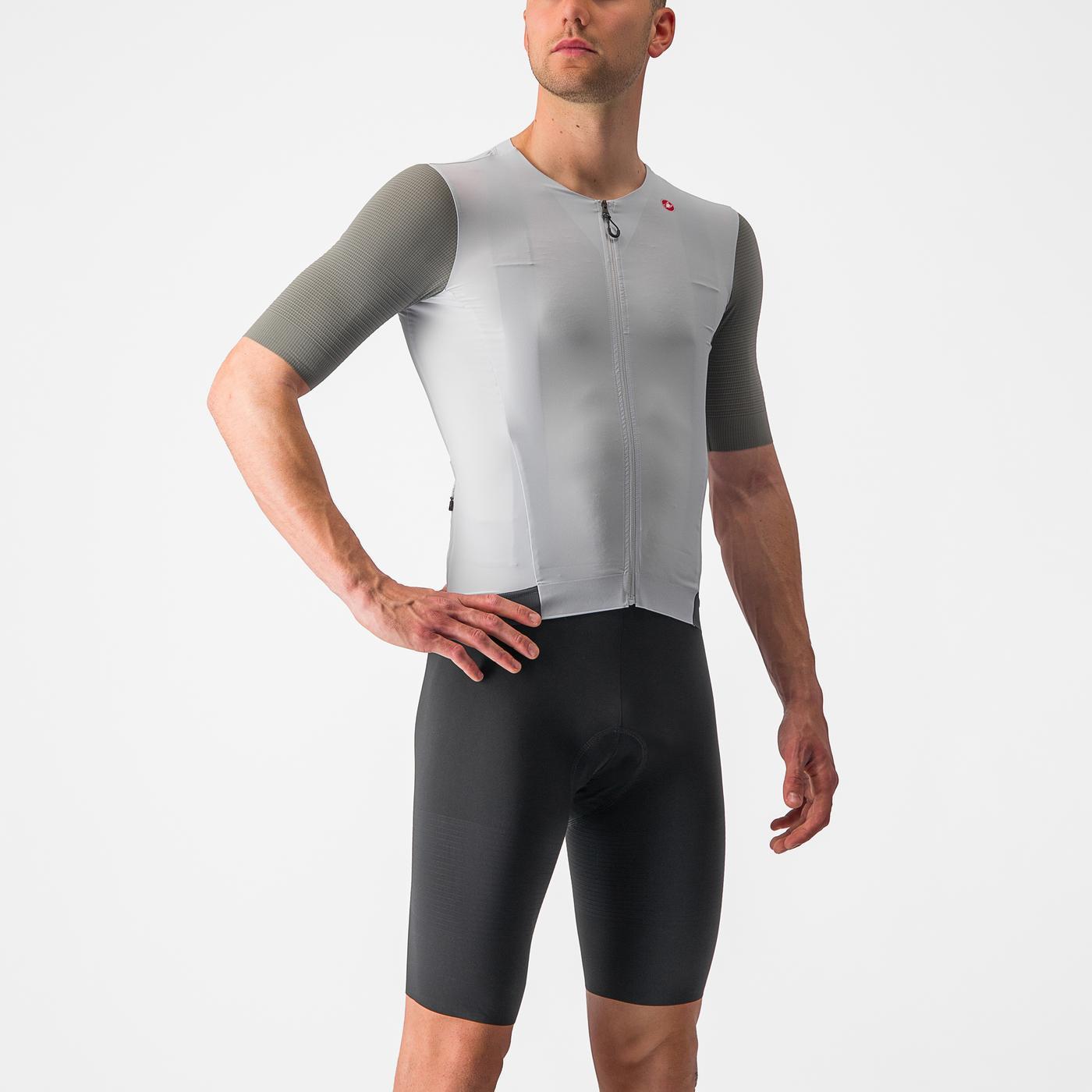 CASTELLI PREMIO Korte Mouw Trui Zwart/Grijs