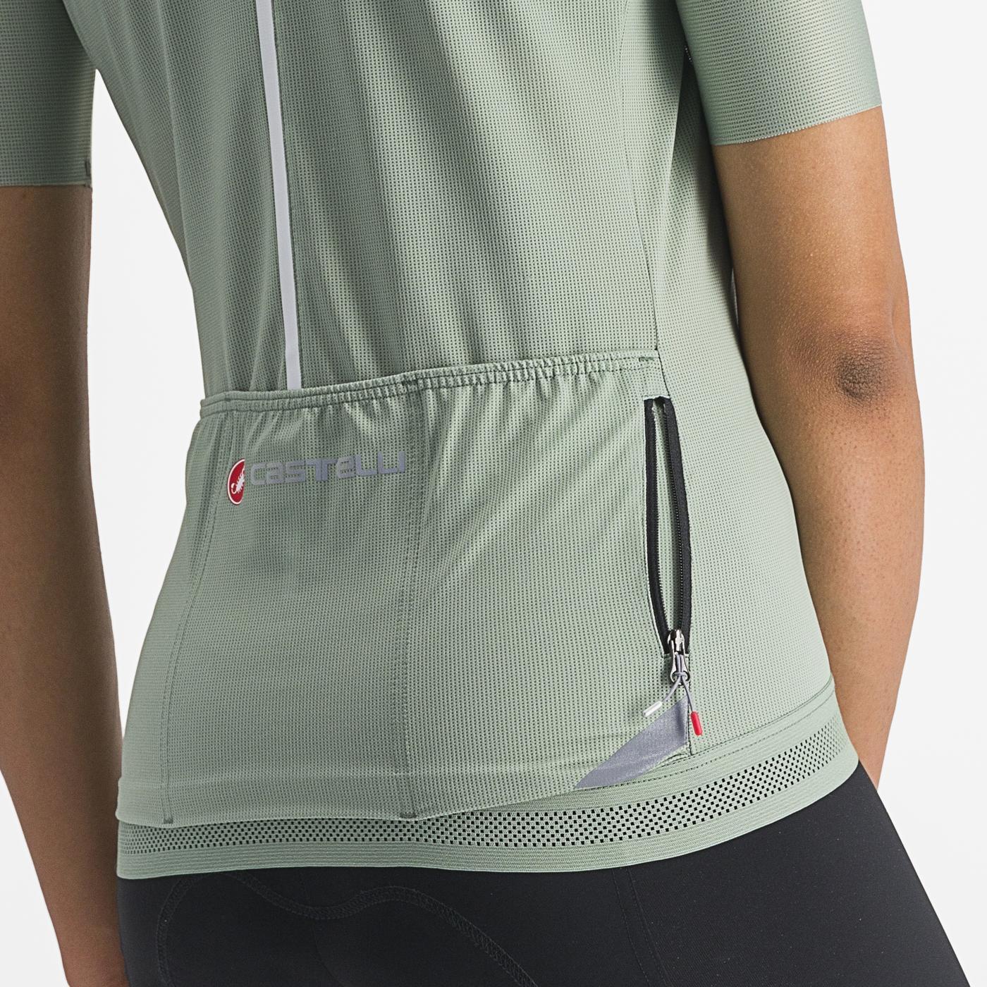 Dames CASTELLI ENDURANCE korte mouwen trui groen