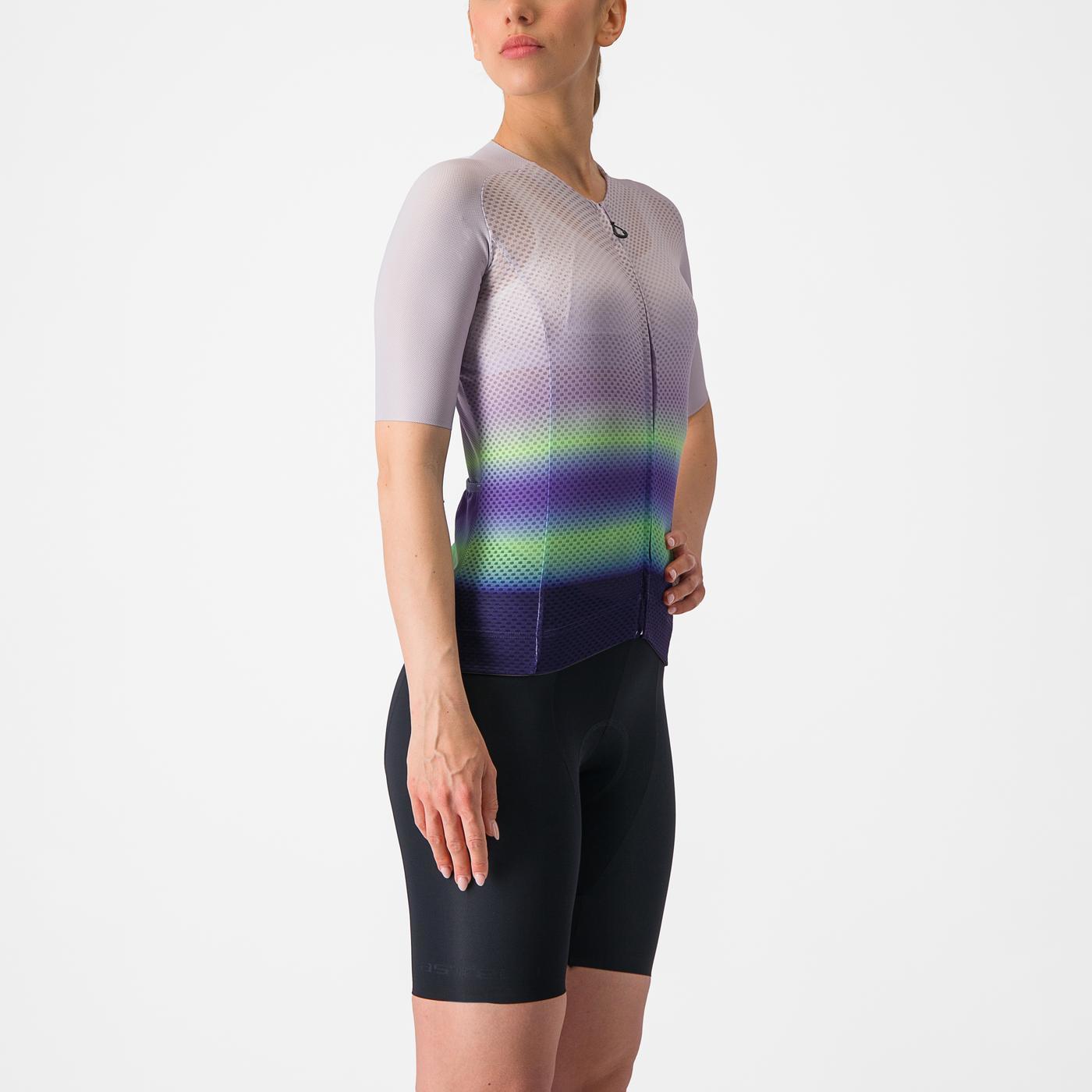 CASTELLI CLIMBER'S 4.0 W Damestrui met korte mouwen paars/groen