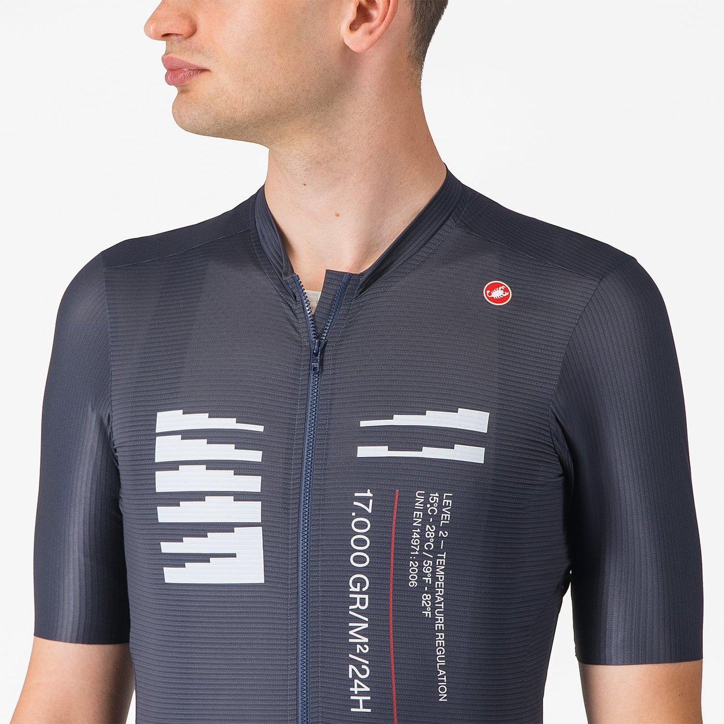CASTELLI ESPRESSO R--A/D Korte Mouw Jersey Blauw