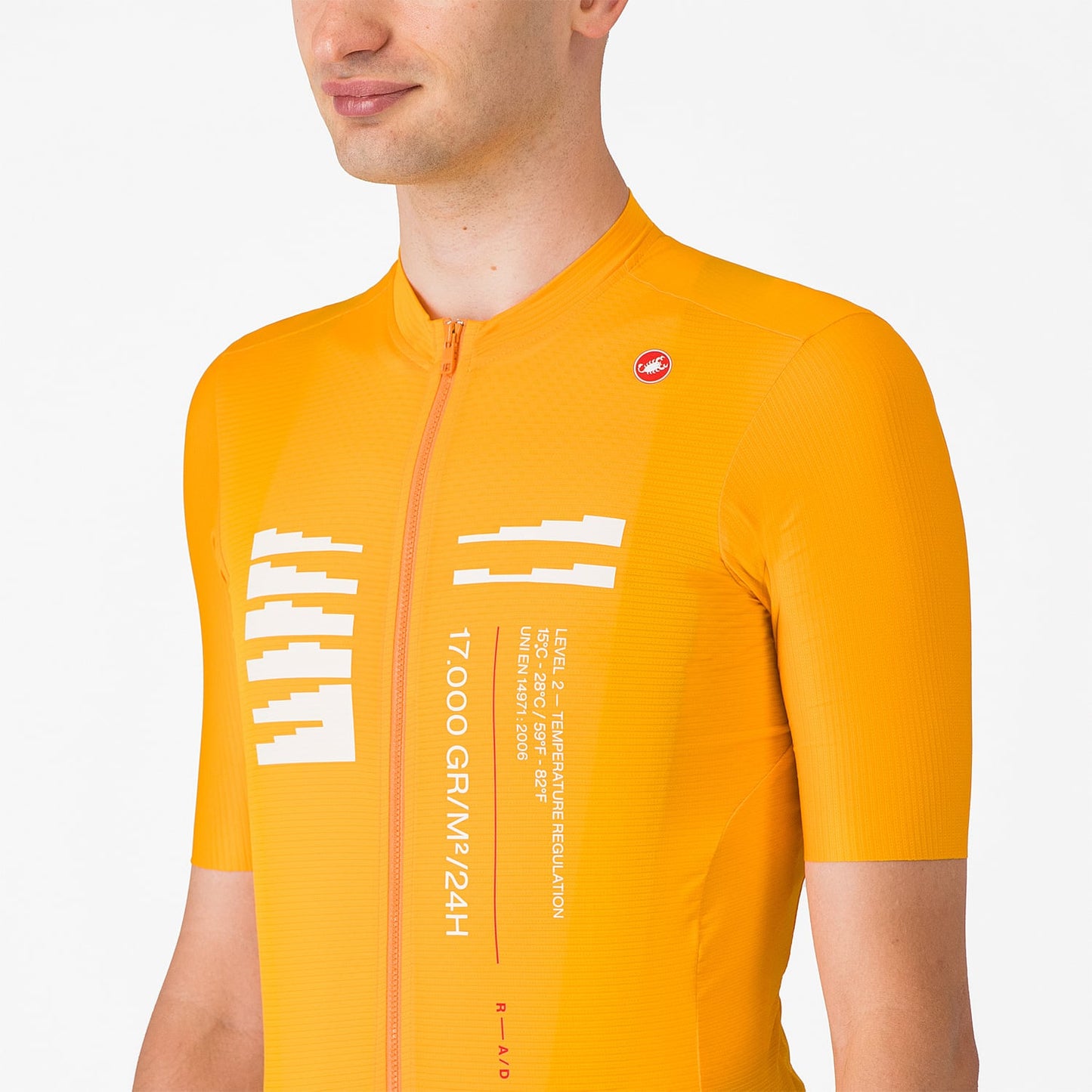 CASTELLI ESPRESSO R--A/D Korte Mouw Trui Oranje