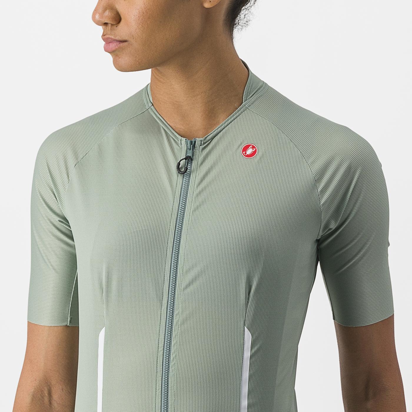 Dames CASTELLI ENDURANCE korte mouwen trui groen