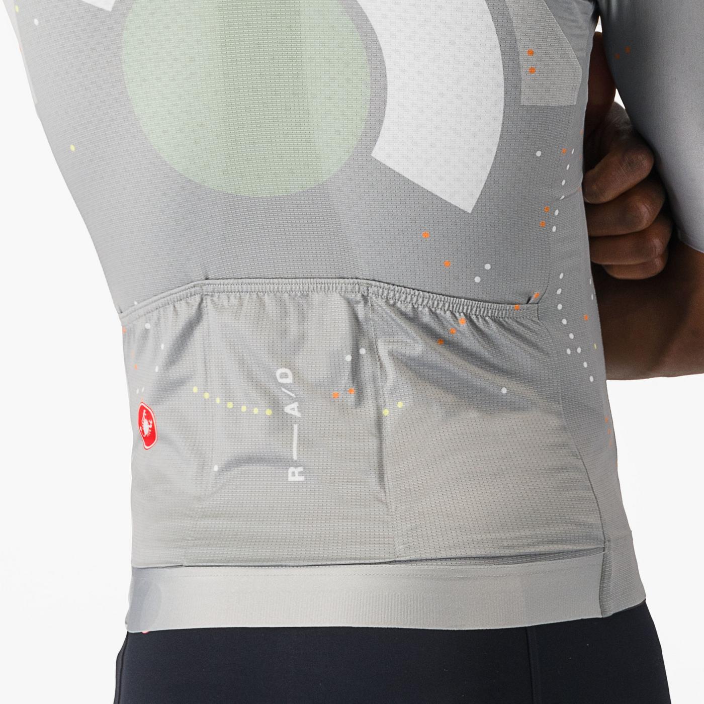 CASTELLI R-A/D Korte Mouw Jersey Grijs