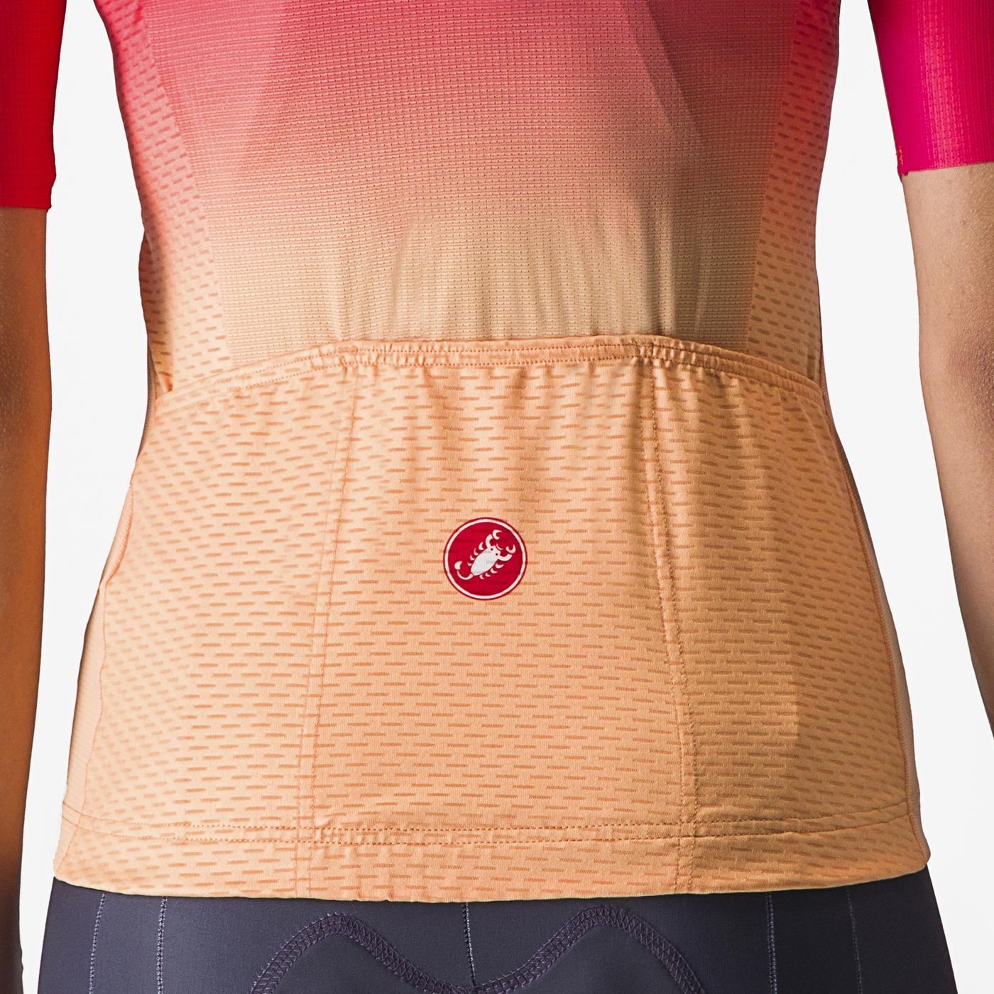 CASTELLI SALITA Damestrui Korte Mouw Roze/Oranje