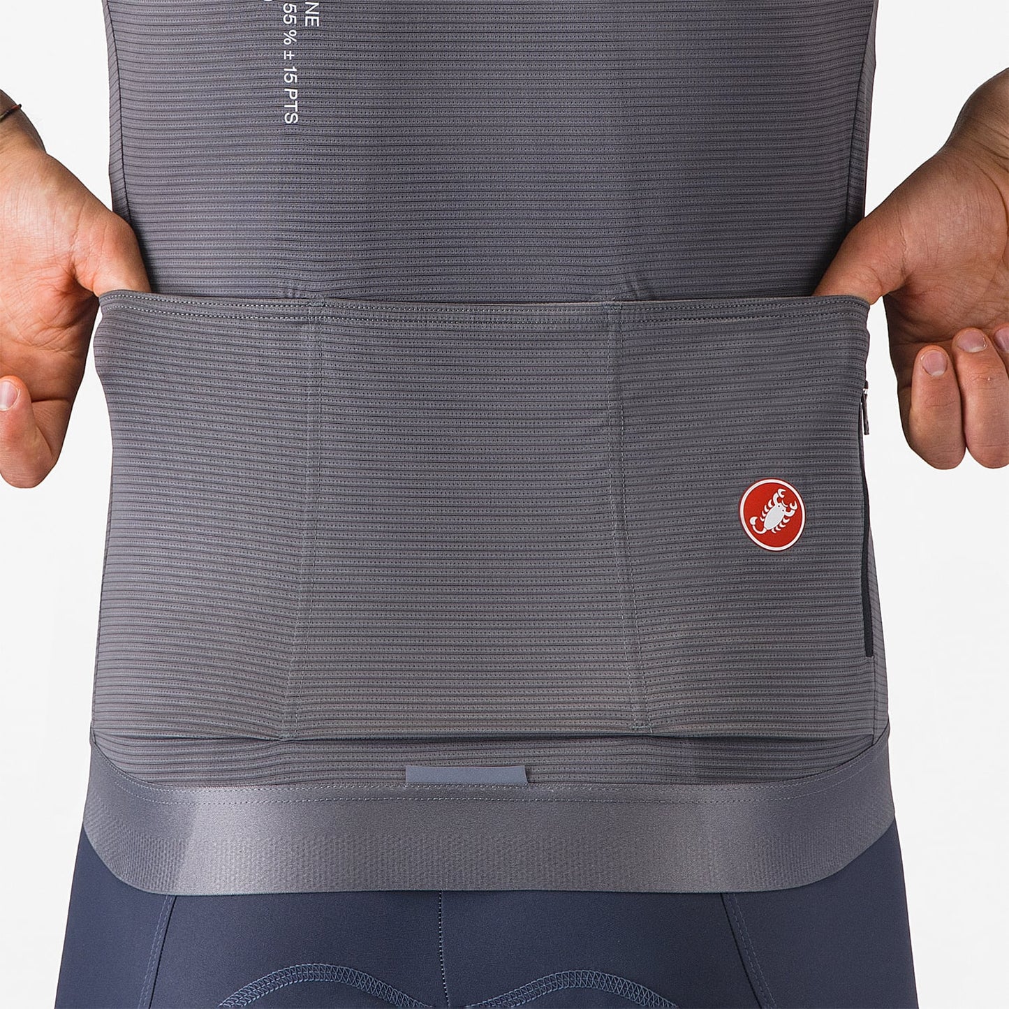 CASTELLI ESPRESSO R--A/D Korte Mouw Jersey Rookgrijs