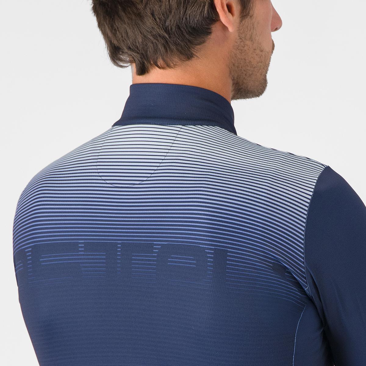 CASTELLLI APICE THERMAL Lange Mouw Trui Blauw/Oranje