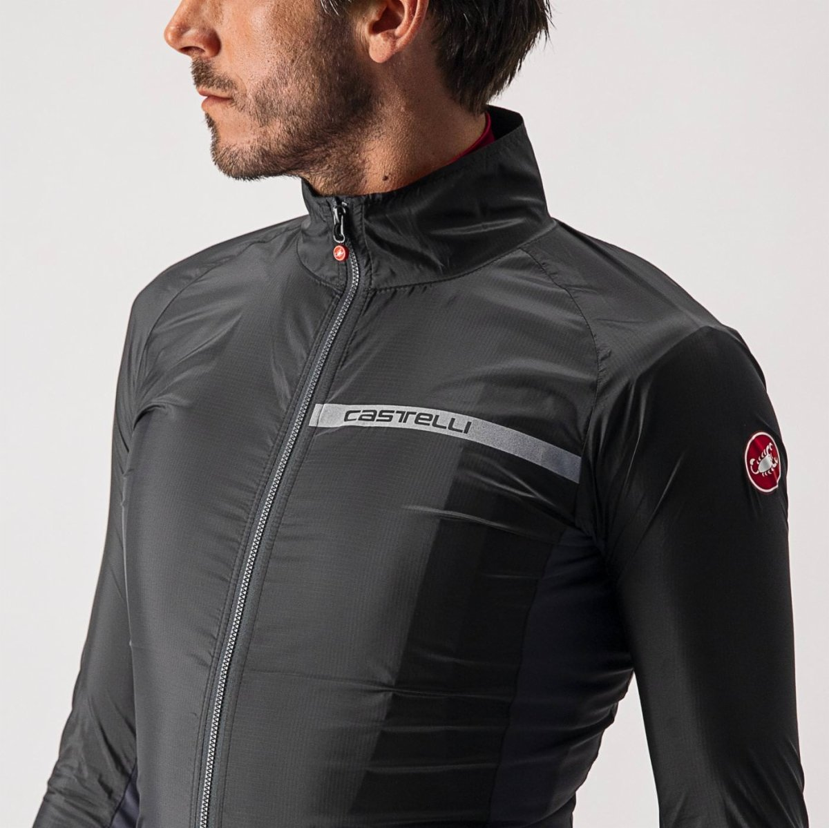 CASTELLI SQUADRA STRETCH Jas Zwart/Grijs