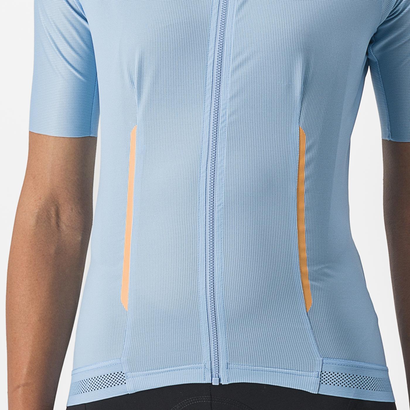 CASTELLI ENDURANCE Damestrui Korte Mouw Blauw/Wit