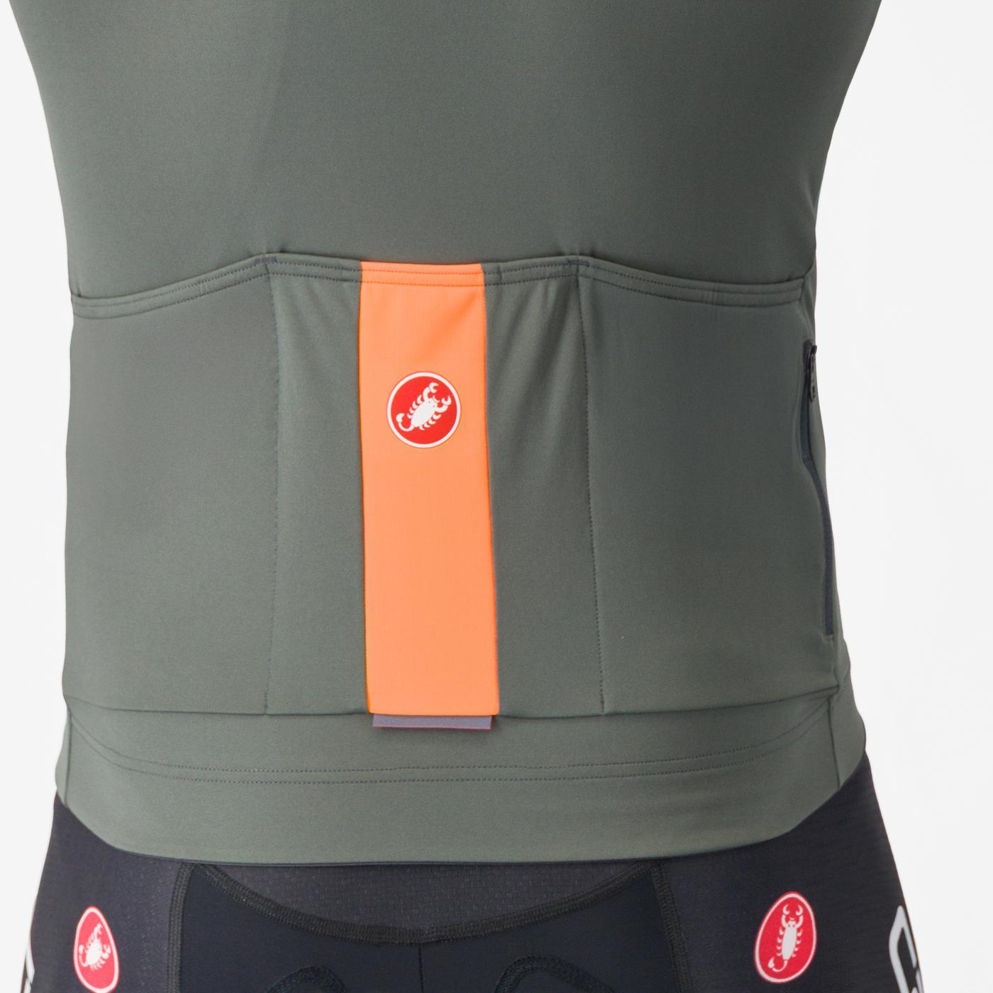 CASTELLI PROLOGO LITE Korte Mouw Trui Grijs/Oranje