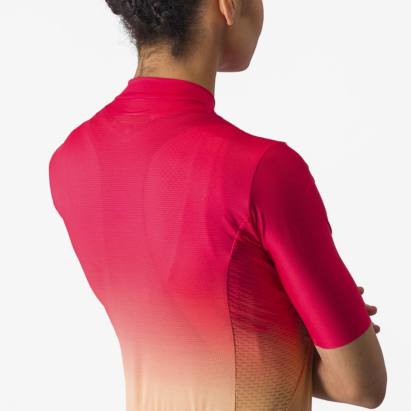CASTELLI SALITA Damestrui Korte Mouw Roze/Oranje