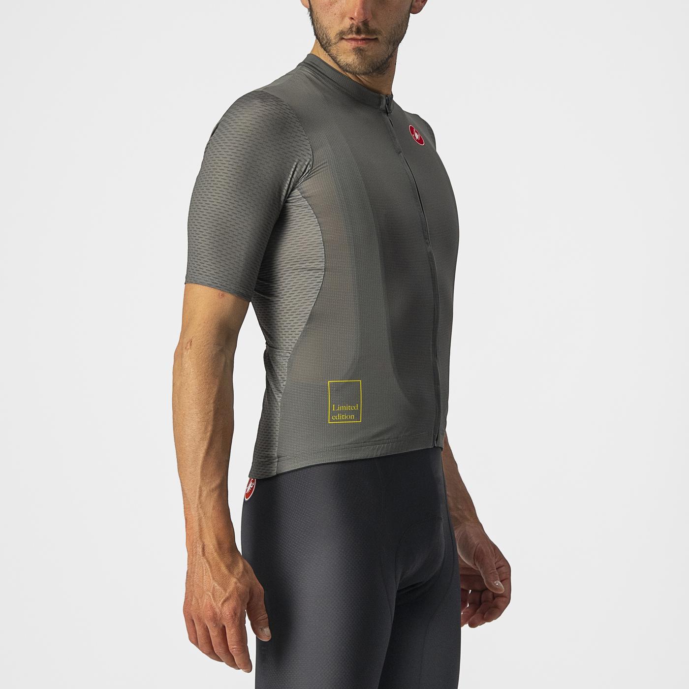 CASTELLI BREATHE ATTACK Korte Mouw Jersey Grijs Groen