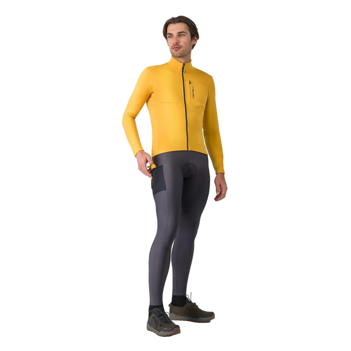 CASTELLI UNLIMITED TRAIL 2 Lange Mouw Trui Geel/Grijs