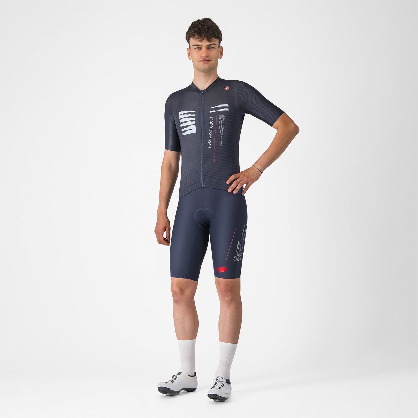 CASTELLI ESPRESSO R--A/D Korte Mouw Jersey Blauw