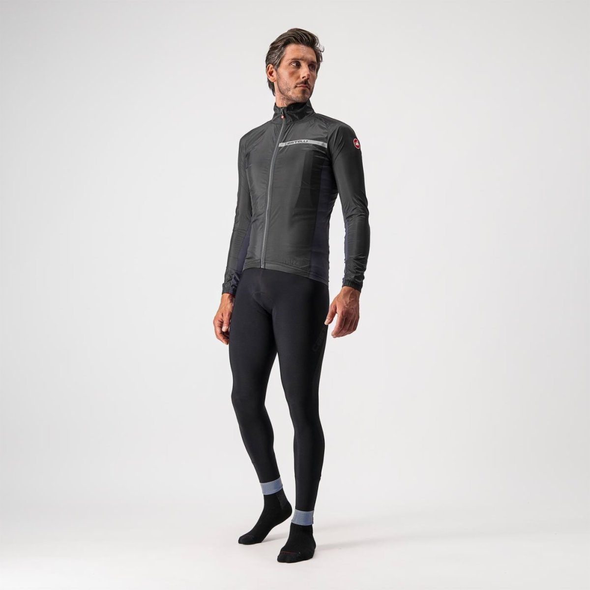 CASTELLI SQUADRA STRETCH Jas Zwart/Grijs
