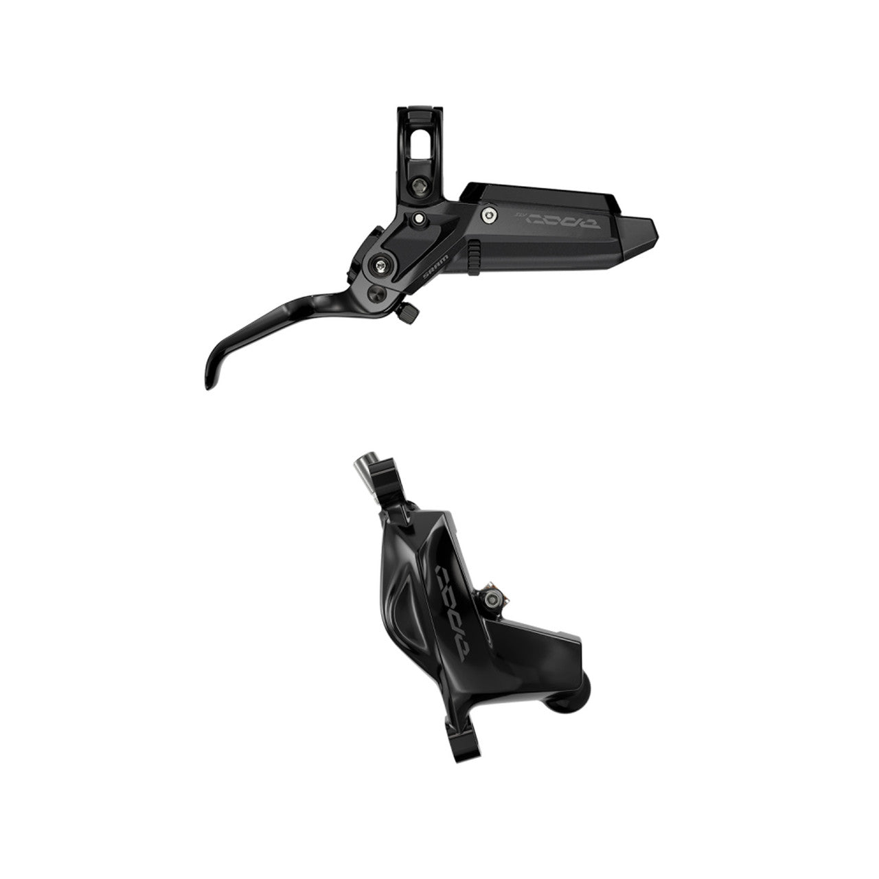 Paar SRAM Code SILVER STEALTH remmen Zwart