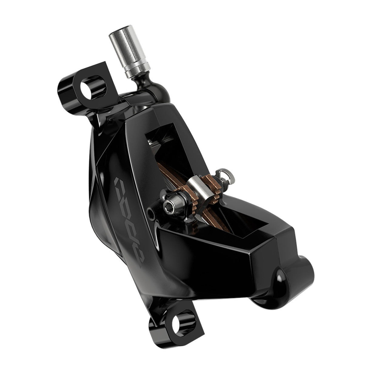 Paar SRAM Code SILVER STEALTH remmen Zwart