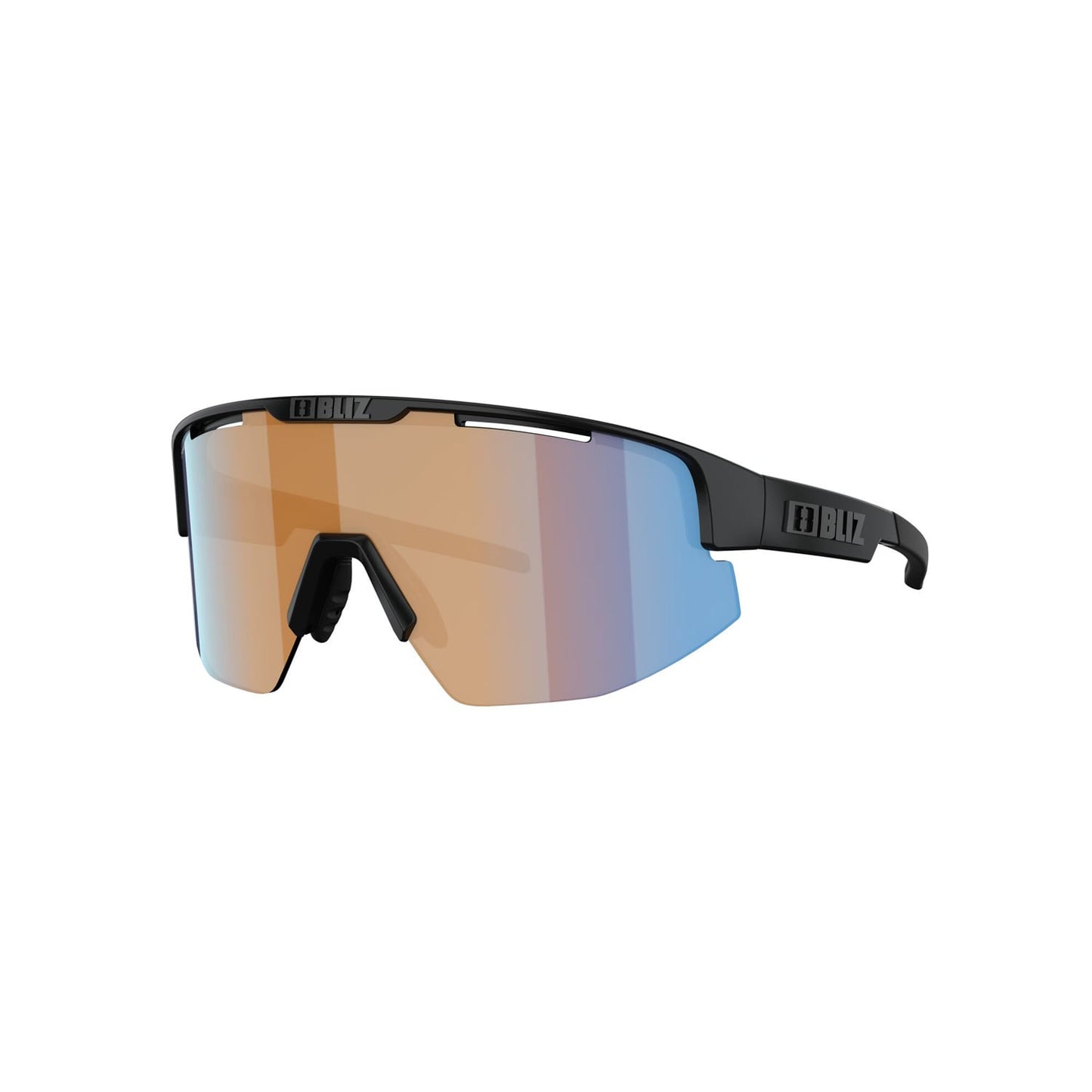BLIZ MATRIX SMALL Zonnebril Zwart Mat Oranje Lens