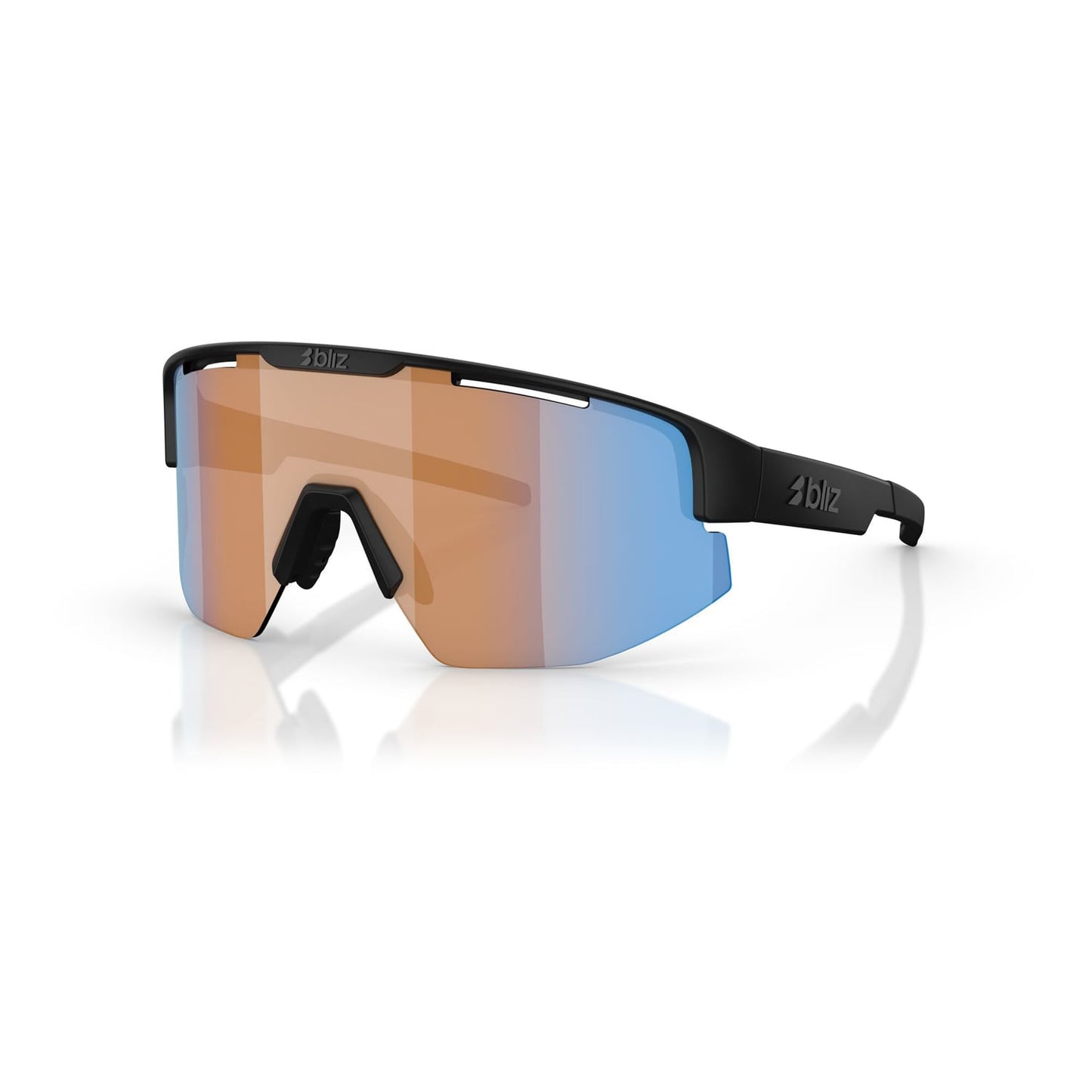 BLIZ MATRIX SMALL Zonnebril Zwart Mat Oranje Lens