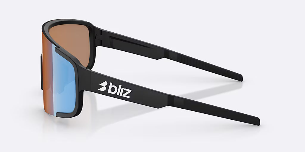 BLIZ P003 SMALL Bril Zwart Mat Koraal/Oranje Iridium Blauw Lens