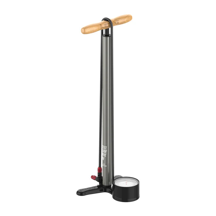 LEZYNE STEEL VLOERDRIVE 3.5 HV voetpomp zwart