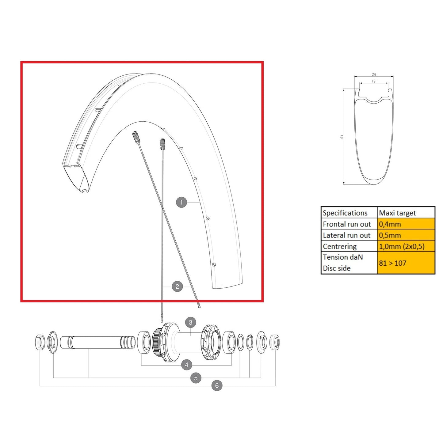 MAVIC COSMIC SL65 UD Schijf wielset voor