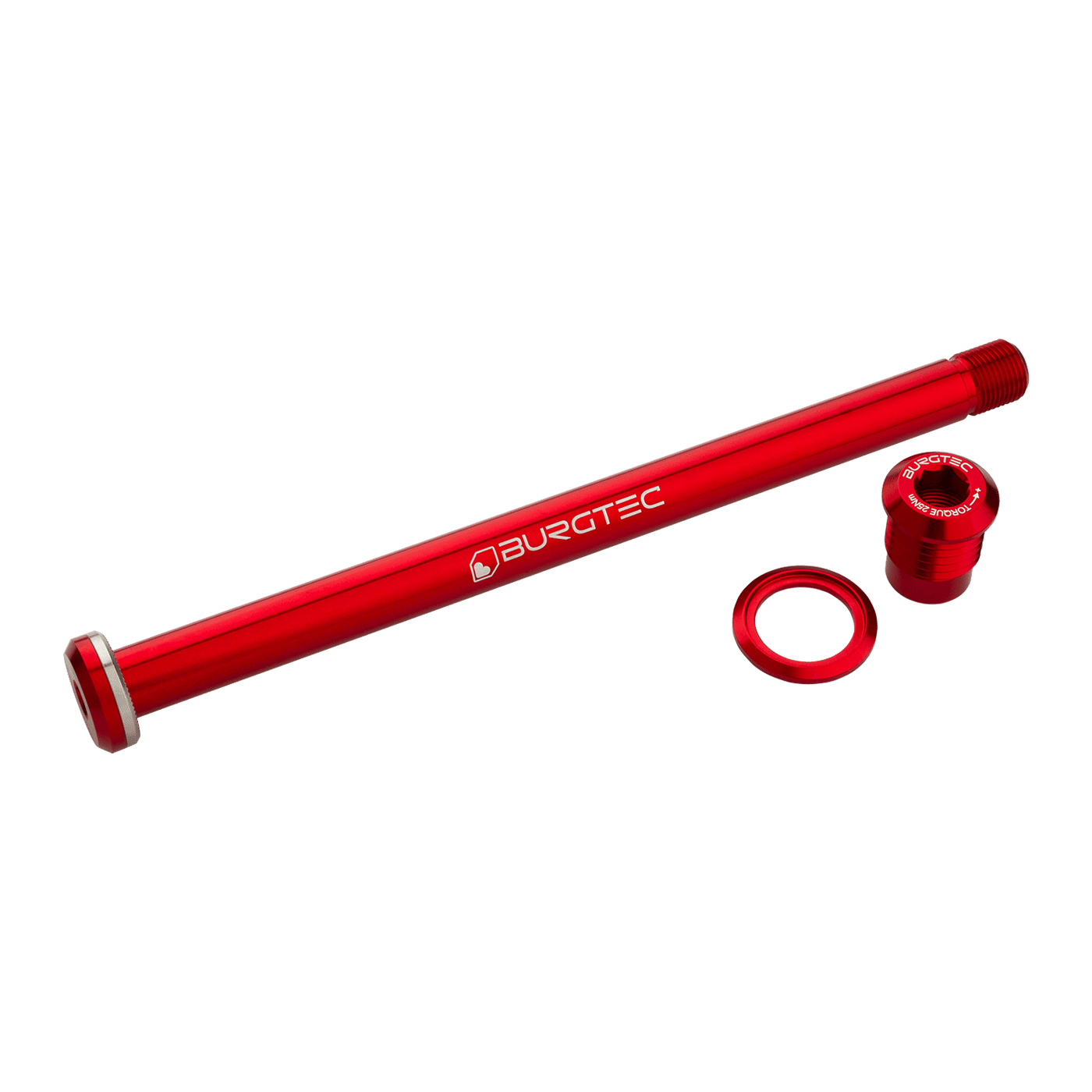 BURGTEC 174mm achterwielas voor Yeti frame rood