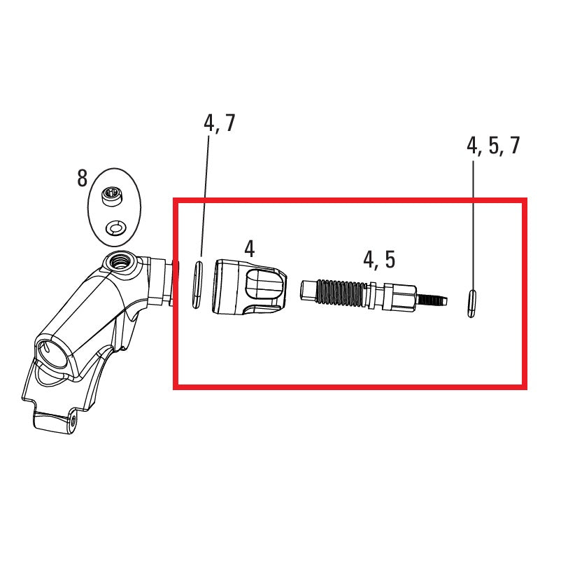 Stelschroefset ROCKSHOX XLOC FLOODGATE SPRINT/FULL SPRINT 2014-16 GOUD