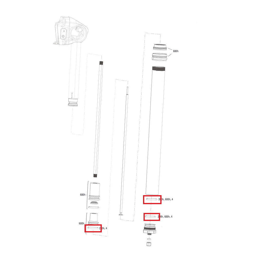 200 uur/jaar onderhoudskit ROCKSHOX REVERB XPLR AXS 27,2mm A1