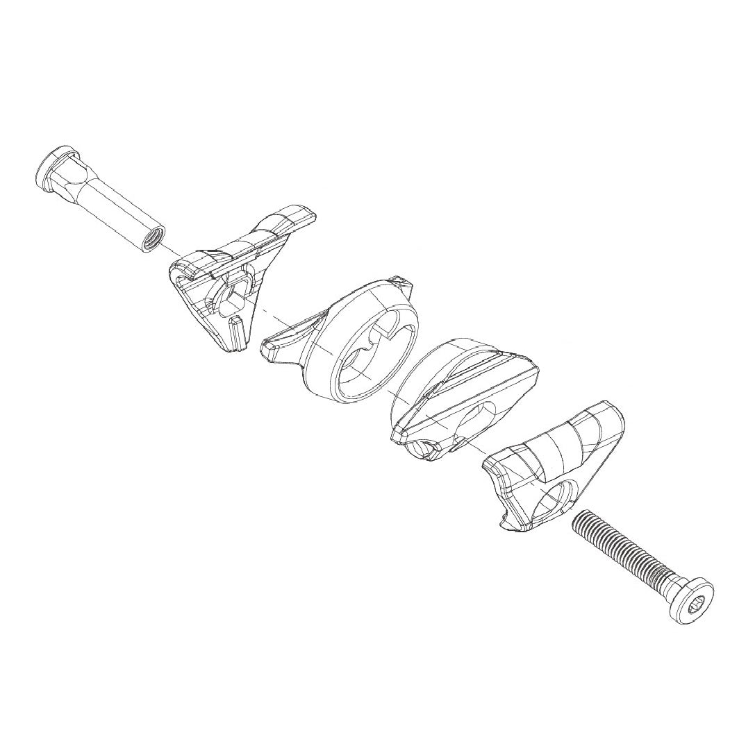 Trolley-set voor ROCKSHOX Reverb AXS A1/AXS XPLR ovale stoelleuningen