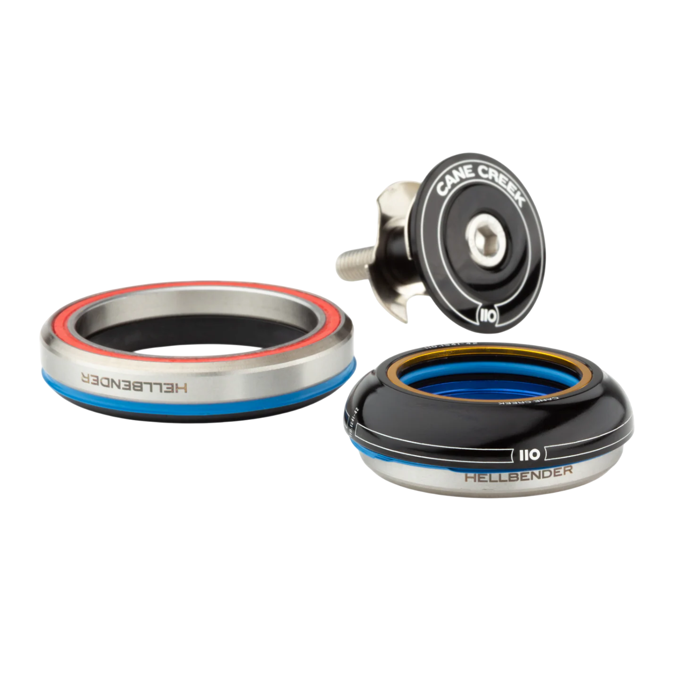 CANE CREEK 110 conisch balhoofdset, 1 1/8"-1.5", IS41/28.6/H9 | IS52/40, kort, zwart