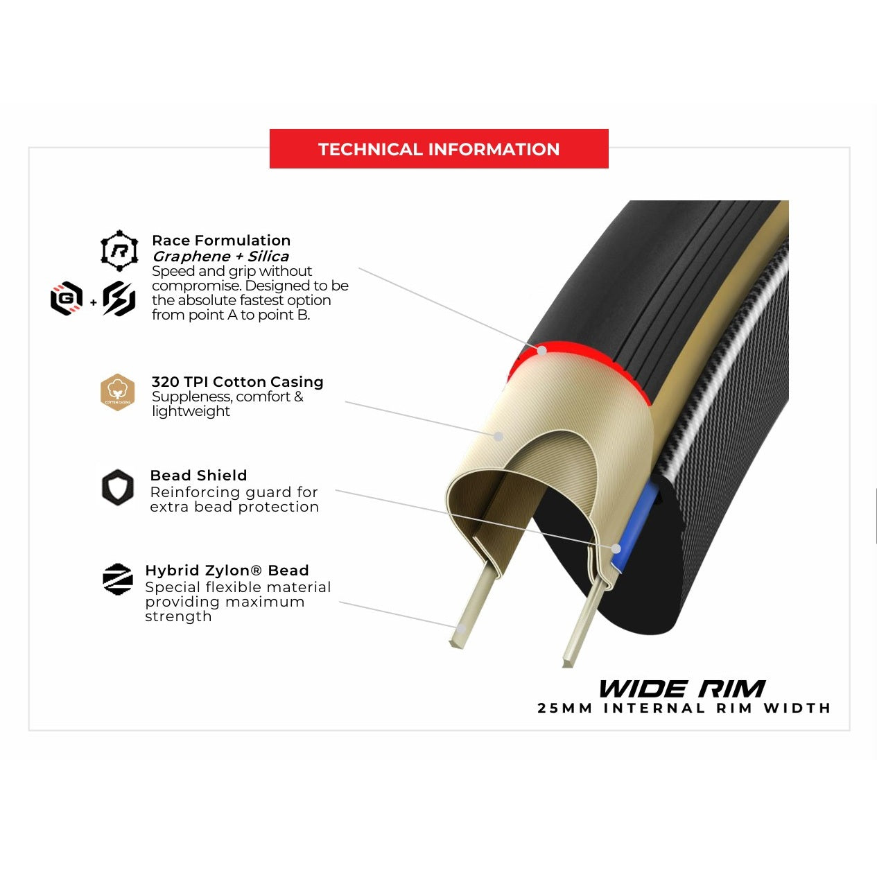 VITTORIA Corsa Pro Speed 700x29c TLR brede velg G2.0 Tubeless voorbereid Zachte Q2 2025 band